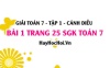 Giải bài 1 trang 25 Toán 7 Tập 1 SGK Cánh Diều: Các phép tính với số hữu tỉ
